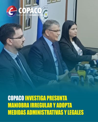 COPACO S.A. informa sobre avances en investigación interna y acciones legales adoptadas.